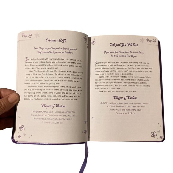 Daily Whispers Of Wisdom For Girls Devotional Book Christian Scripture - Picture 5 of 5
